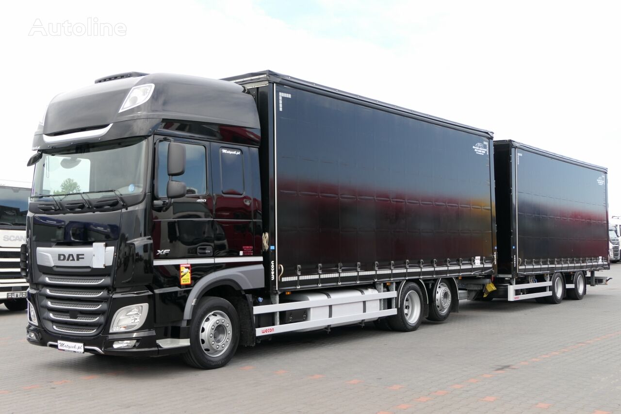 DAF XF 480 / JUMBO TRUCK 120 M3 / I-PARK COOL / 7,7 M + 7,75/2021 YE curtainsider truck + curtain side trailer