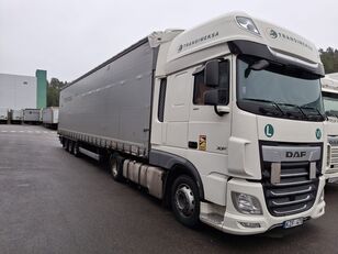 DAF XF 480 MEGA curtainsider truck + curtain side trailer