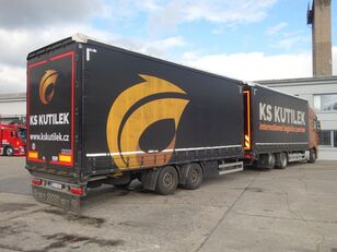 شاحنة ذات أغطية جانبية DAF XF 480 SSC, 120 cbm, Durchfahren + مقطورة ستارة