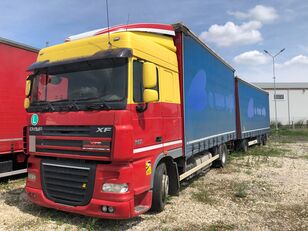 camion cu prelata culisanta DAF XF105 + remorcă cu prelată cortina