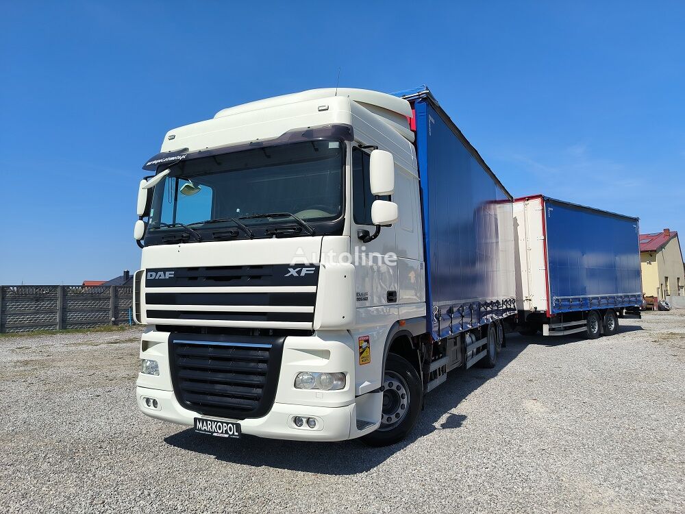 DAF XF105/460/euro5/Zestaw przestrzenny przejazdowy schuifzeilen vrachtwagen + schuifzeil aanhanger