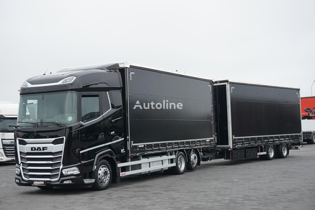 DAF XG / 480 / ACC / EURO 6 / ZESTAW PRZEJAZDOWY 120 M3 curtainsider truck + curtain side trailer