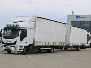 IVECO EUROCARGO 75E210 camión con lona corredera + remolque con lona corredera