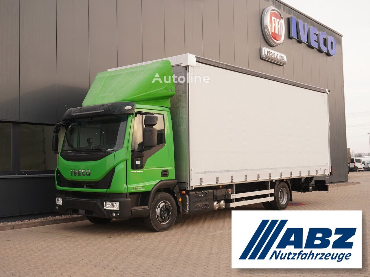 Camião com lona deslizante IVECO EuroCargo ML80E21/FP / Pritsche+Plane mit LBW - Autoline