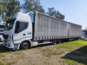 IVECO Stralis AS 260S48 19 pal. curtainsider truck + curtain side trailer