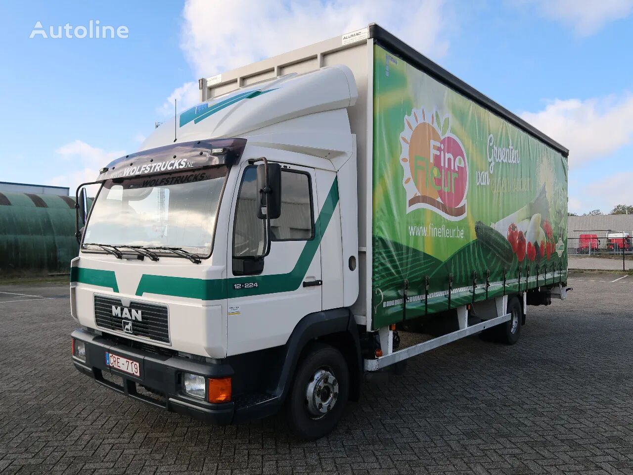 nákladne vozidlo s posuvnou plachtou MAN 12.224 Euro 2, Manual, LBW, 241 TKM, BE Truck, TOP