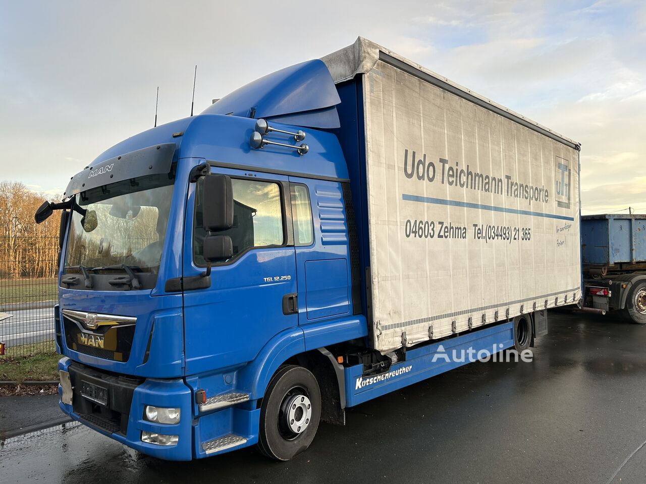 camion rideaux coulissants MAN 12.250 TGL TANDEM COMPLETT 7m + 8.5m from Germany / 7.2m / 2016