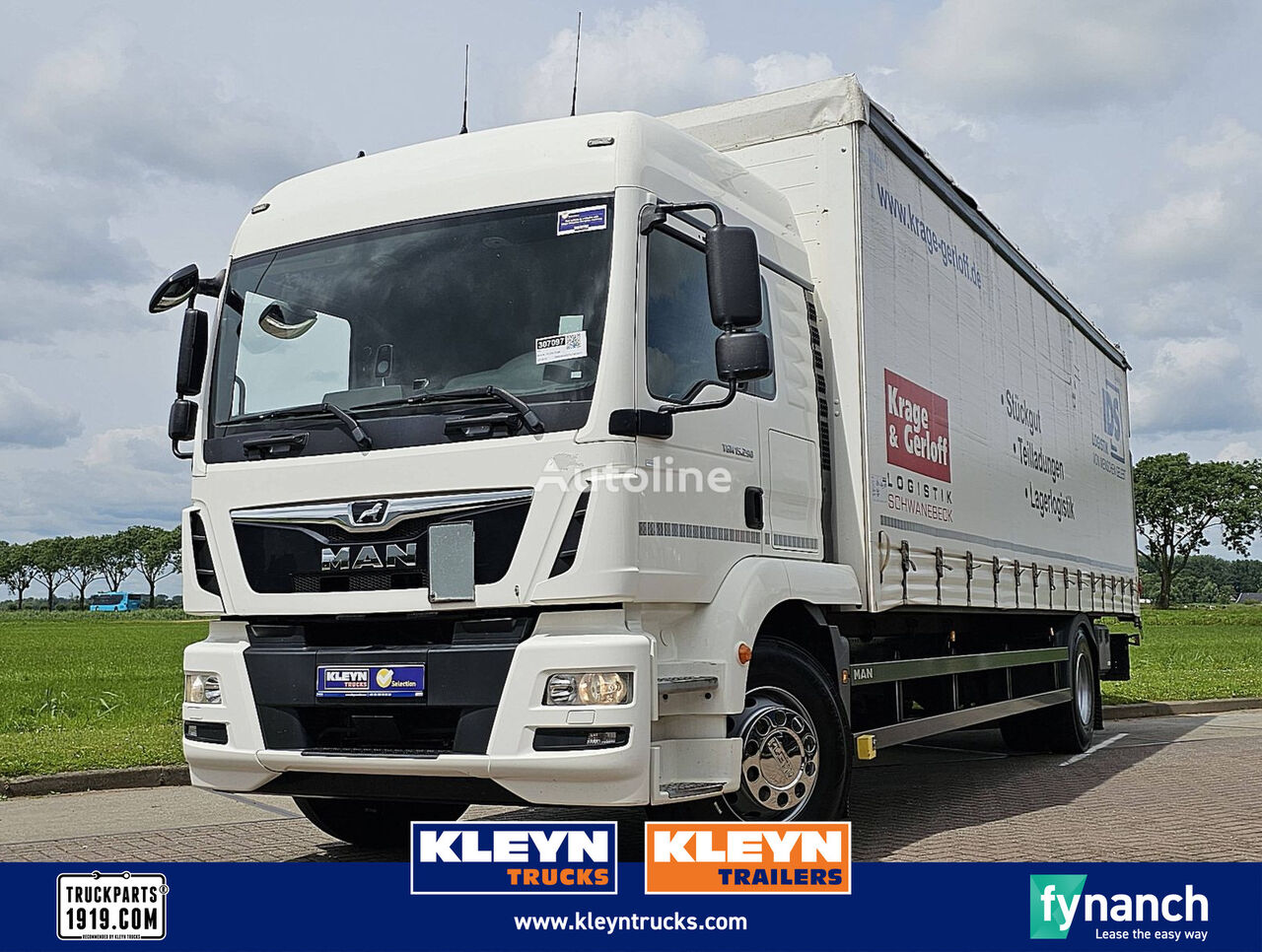 ciężarówka firanka MAN 15.250 TGM lx 16t 21 pallets