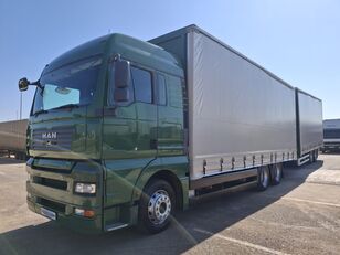 MAN TGA 24.440 curtainsider truck + curtain side trailer