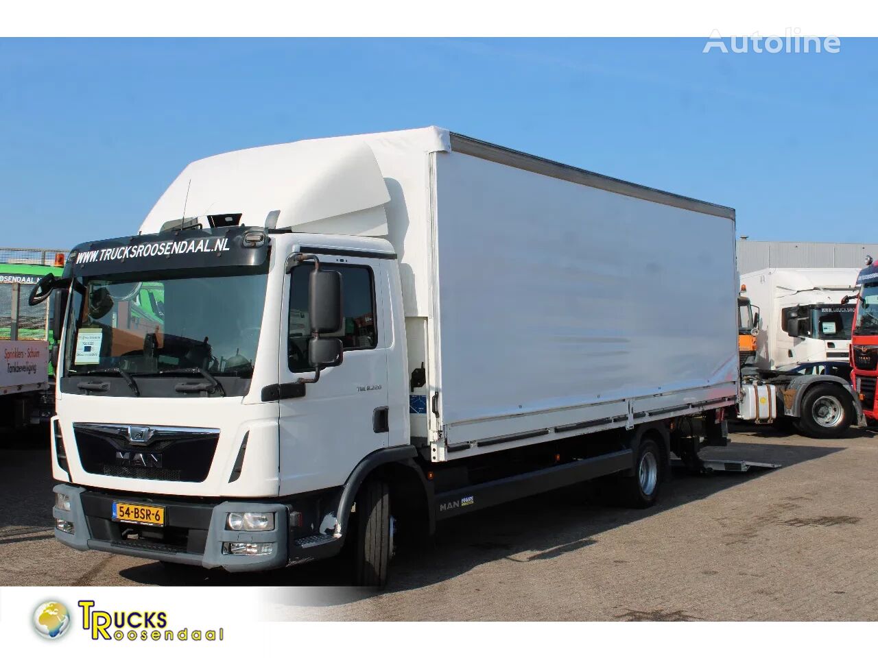 брезентов камион MAN TGL 8.220 + EURO 6 + 8T + NICE TRUCK + LIFT