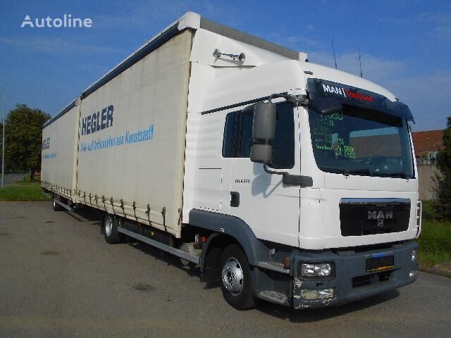 MAN TGL 8.250  curtainsider truck + curtain side trailer