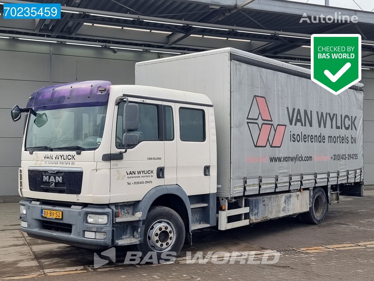 MAN TGM 15.250 4X2 15 tons NL-Truck Crew cabin EEV curtainsider truck