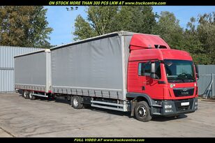 MAN TGM 15.290 + TRAILER, TANDEM KIT 38 PALLETS Schiebeplanen-LKW + Schiebeplanenanhänger