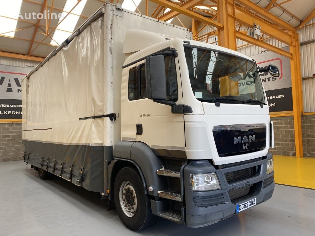 брезентов камион MAN TGS 26.360, 6X2 DRAWBAR SPEC GLASS CARRIER – 2012 – DG62 XWZ