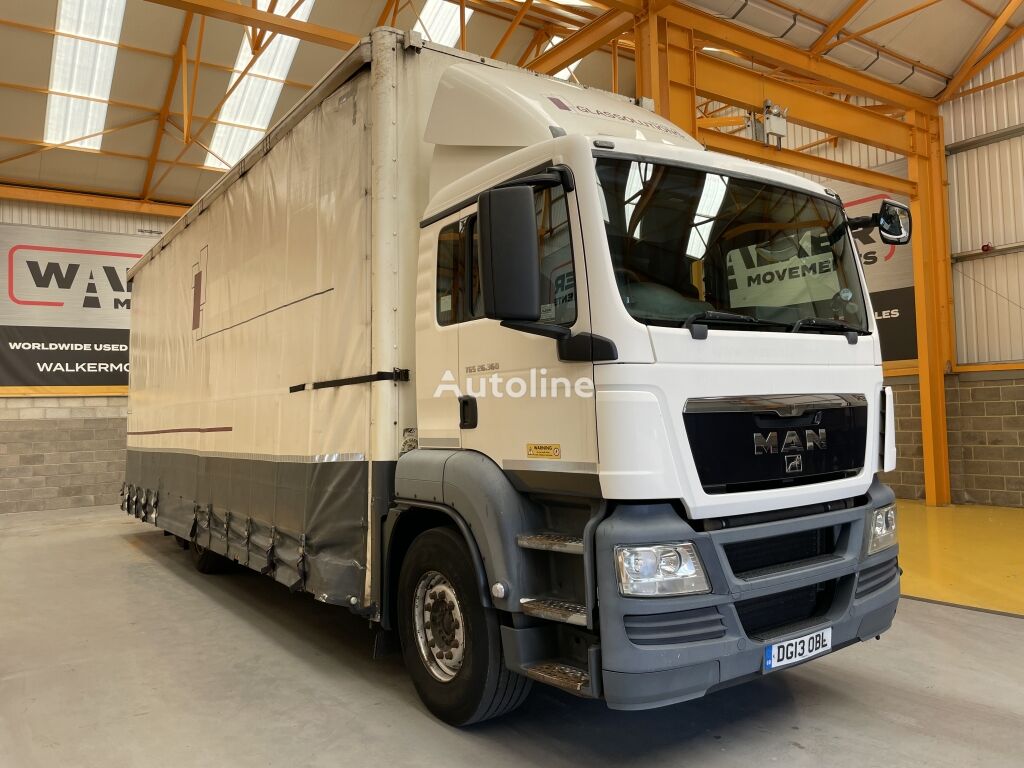 camion cu prelata culisanta MAN TGS 26.360, DRAWBAR SPEC GLASS CARRIER