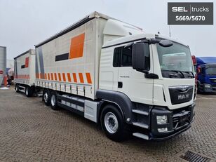 ciężar&oacute;wka firanka MAN TGS 26.440 6X2-4 LL / ZF Intarder / Staplerhalterung / Lenkachse