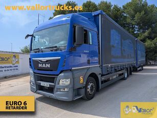 camion rideaux coulissants MAN TGX 26.440 + remorque rideaux coulissants