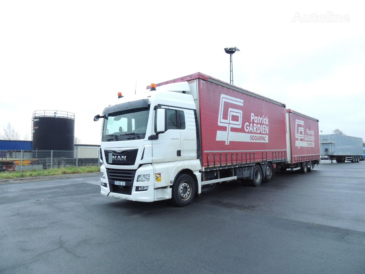 MAN TGX 26.440 6x2 Tautliner + Fruehauf anhanger (Retarder) schuifzeilen vrachtwagen + schuifzeil aanhanger