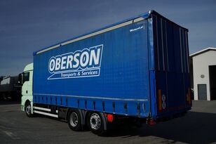 MAN TGX 26.460 / 120 M3 / 6x2 / SOL&Oacute;WKA / &nbsp;OŚ PODNOSZONA / OŚ SKRĘTN kravas automa&scaron;īna ar aizkariem
