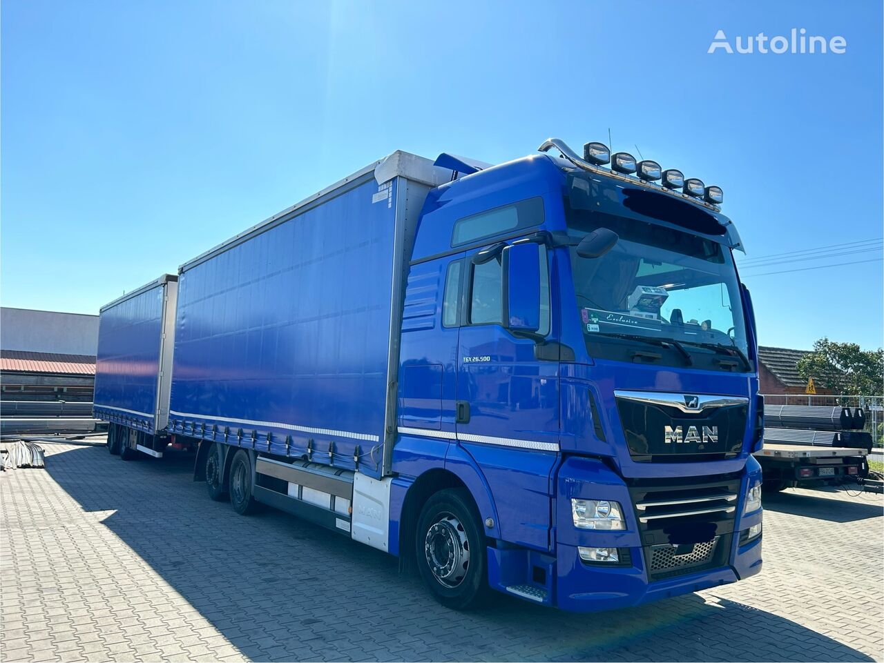 MAN TGX 26.500 2019 120m KOMPLET TANDEM TOP VIN: KP 2-STUCK 295/60 curtainsider truck + curtain side trailer