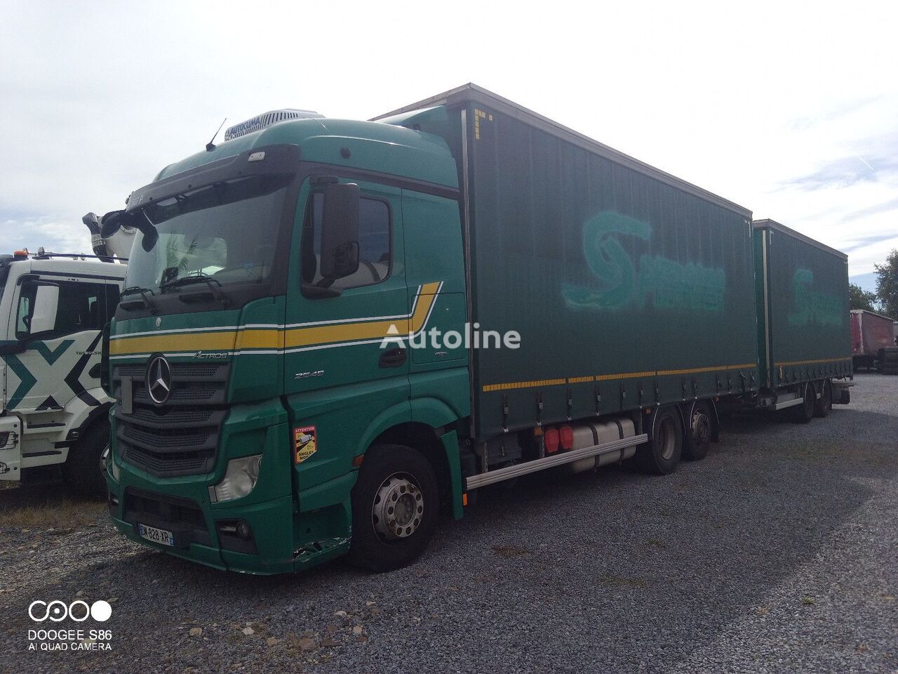 Mercedes-Benz 2545  curtainsider truck + curtain side trailer