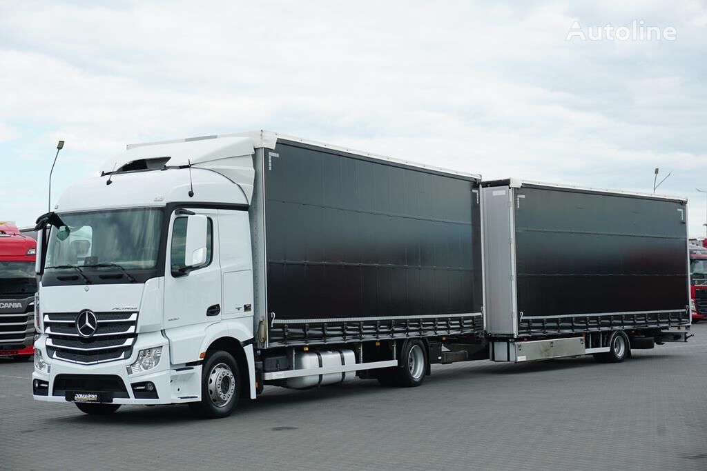 Mercedes-Benz ACTROS / 1830 ACC / E 6 / ZESTAW PRZEJAZDOWY 120 M3 / ŁAD. 15 00 curtainsider truck + curtain side trailer