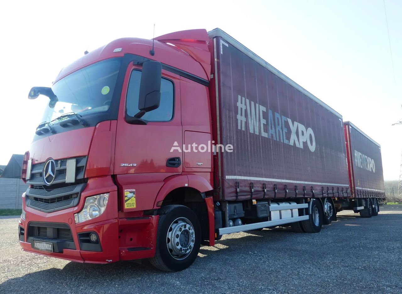 Mercedes-Benz ACTROS 2543 MP4 curtainsider truck + curtain side trailer