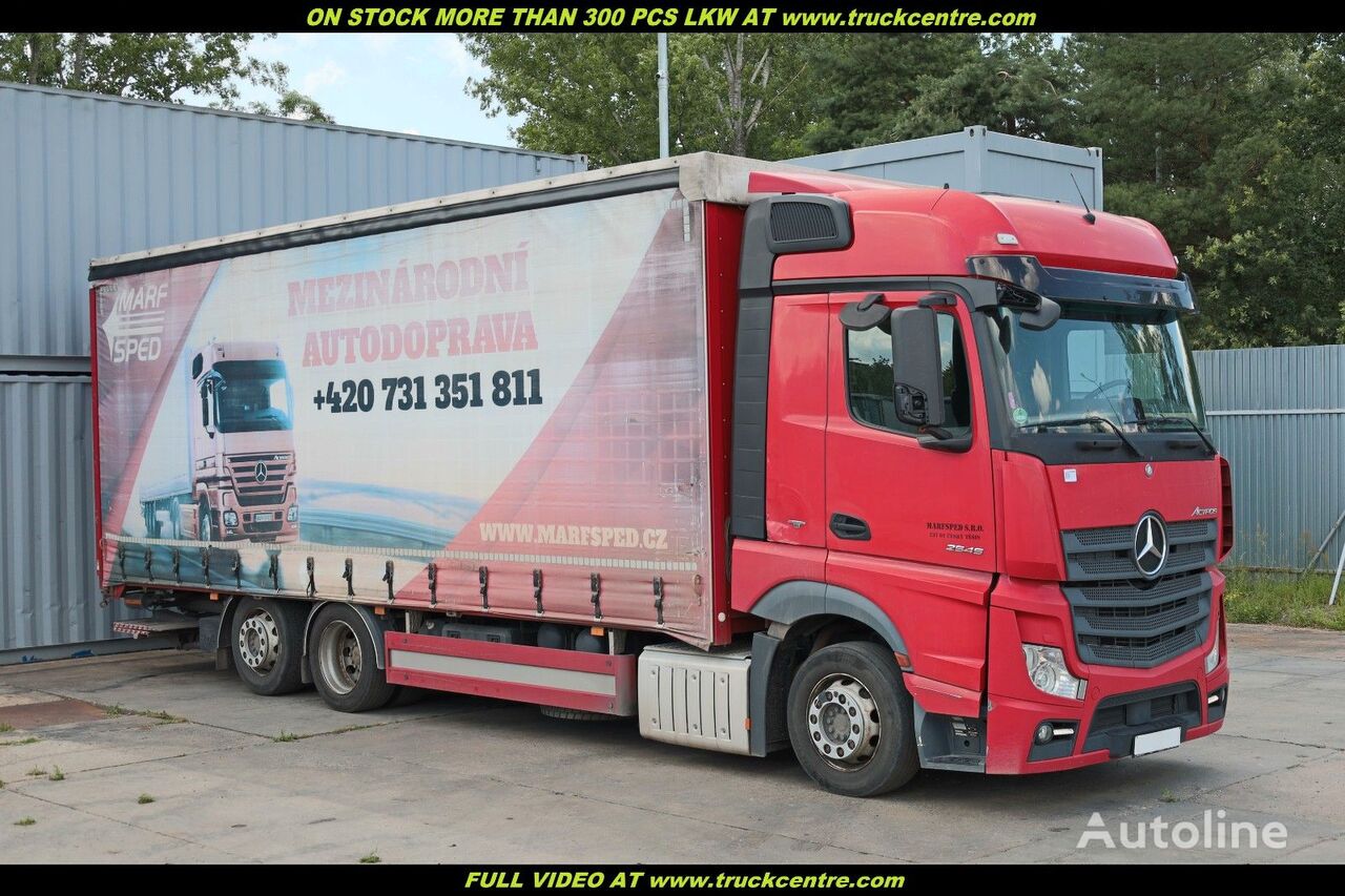 Mercedes-Benz ACTROS 2545,  EURO 6, TAIL LIFT, 18 PALLETS schuifzeilen vrachtwagen