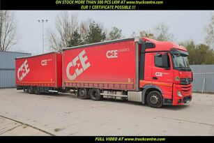 грузовик штора Mercedes-Benz ACTROS 2545, LIFT AXLE +TRAILER PANAV, ROOF LIFT + прицеп штора