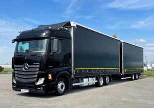 ciężarówka firanka Mercedes-Benz ACTROS 2545 / ZESTAW TANDEM 120 M3 / PRZEJAZDOWY / 7,75 M + 7,75 + przyczepa firanka