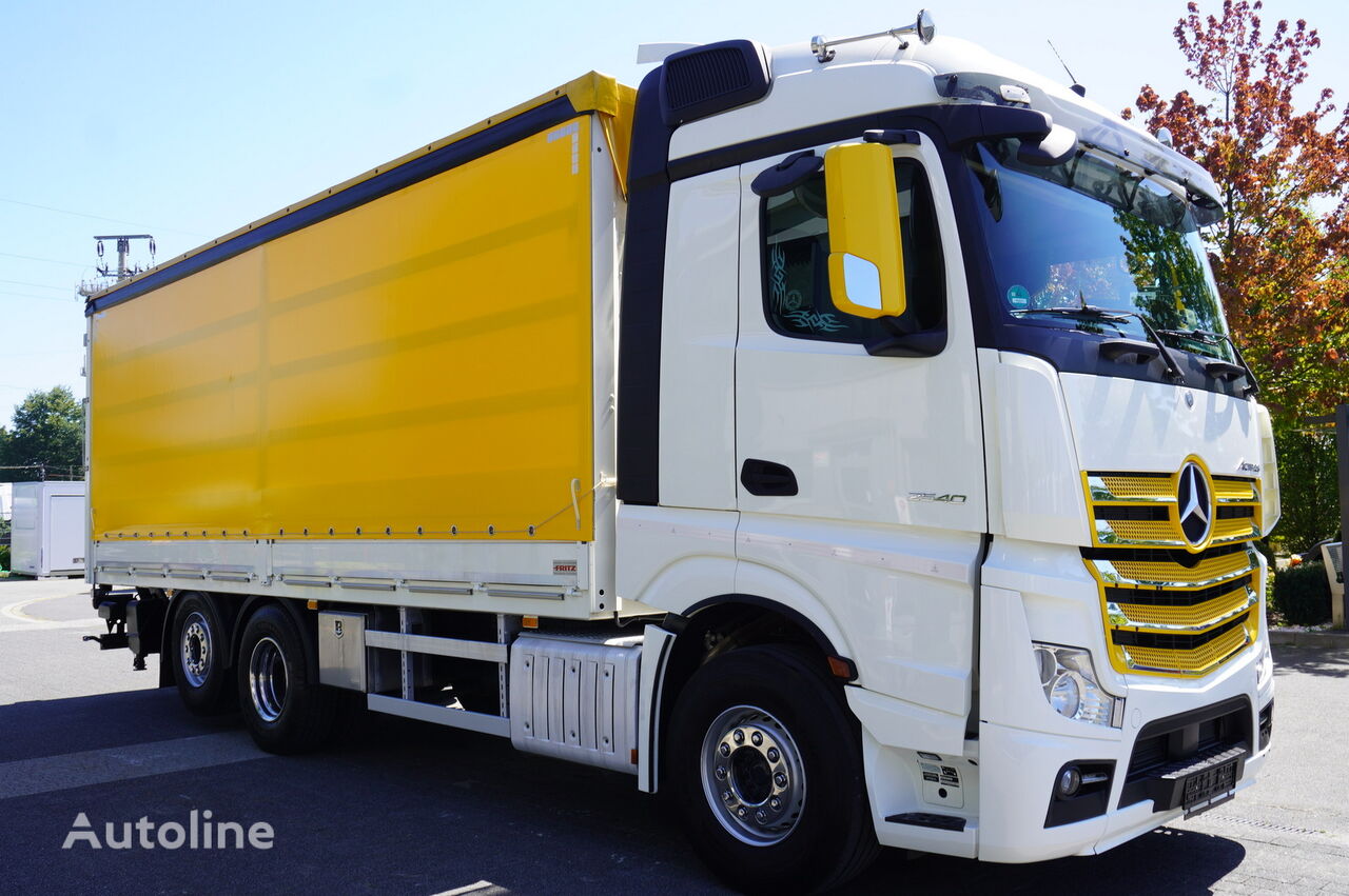 грузовик штора Mercedes-Benz  Actros 2540 E6 / 18 pallet dropside / tail lift cap. 2t / 330 t