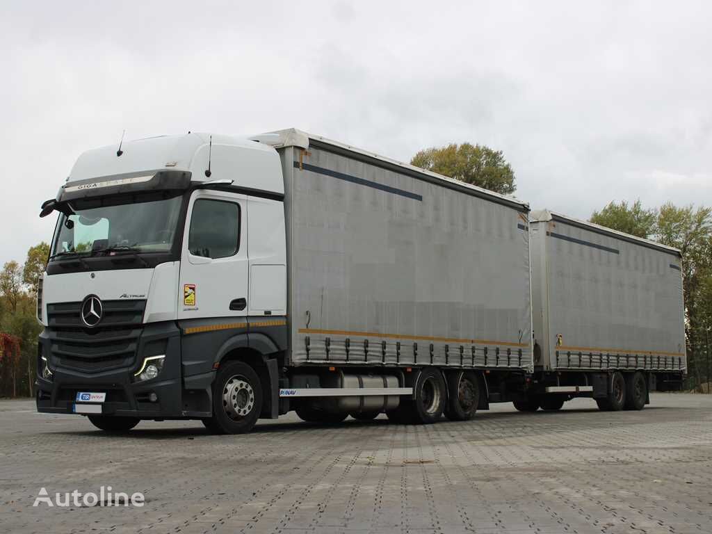 Mercedes-Benz Actros 2542 curtainsider truck + curtain side trailer