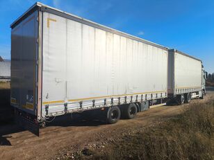 camion cu prelata culisanta Mercedes-Benz Actros 2542 + remorcă cu prelată cortina