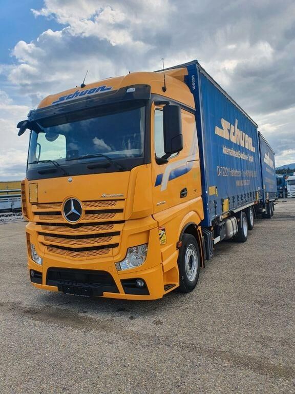 Mercedes-Benz Actros 2542 LL MEGA  JUMBO ZUG curtainsider truck + curtain side trailer