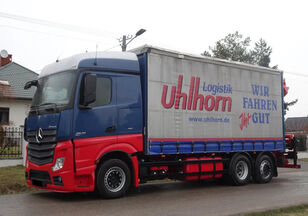 грузовик штора Mercedes-Benz Actros 2542 curtain-sided truck + Crane