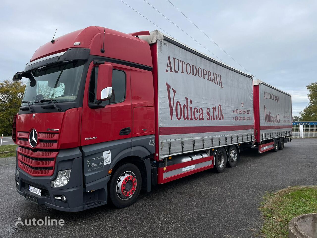 ciężarówka firanka Mercedes-Benz Actros 2545 963-0-C + przyczepa firanka