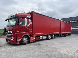 camion cu prelata culisanta Mercedes-Benz Actros 2545 / Euro 5 / Tandem + przyczepa SVAN + remorcă cu prelată cortina