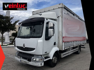 camion rideaux coulissants Renault MIDLUM 220.10 SEMITAUTLINER + TRAMPILLA