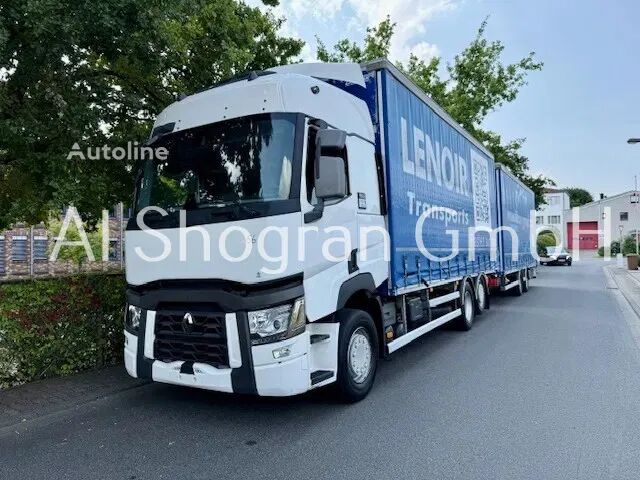 커튼 사이더 트럭 Renault T480 6x2/Standklima/Eu6/Komplettzug - Autoline