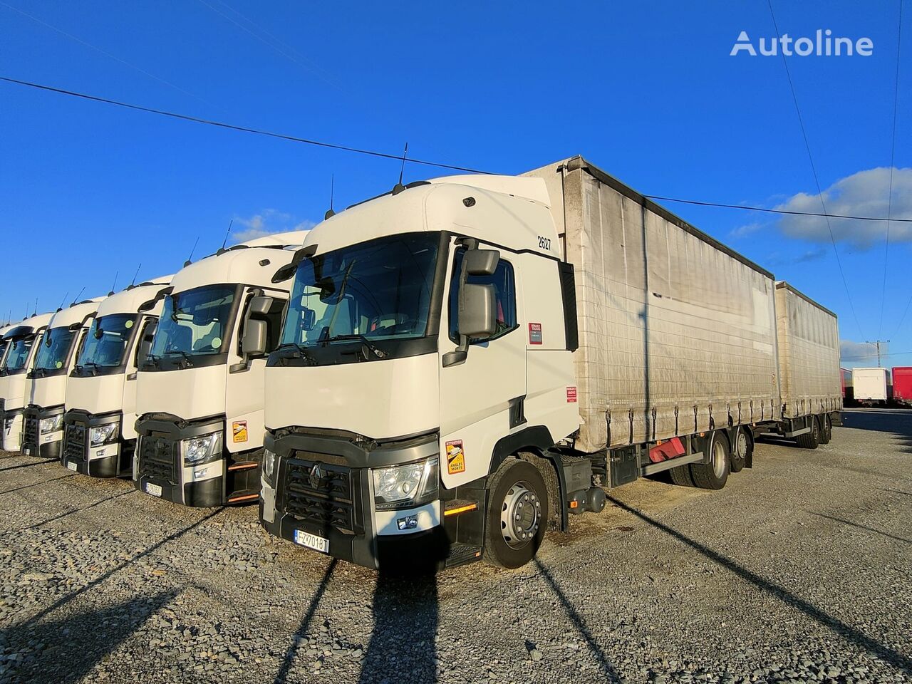 грузовик штора Renault T480 / 8.20 + 7.30 / ZESTAW TANDEM / EURO 6 / Silnik 12777cm3 / + прицеп штора