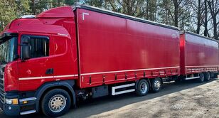 n&aacute;kladne vozidlo s posuvnou plachtou Scania G410 6x2 JUMBO OŚ PODNOSZONA AUTOMAT RETARDER STANDKLIMA SPOJLER + pr&iacute;ves s bočnou plachtou