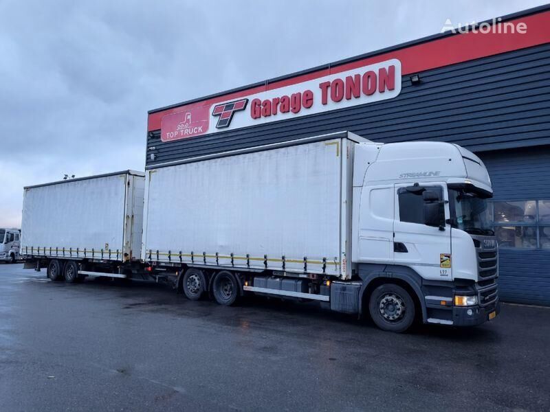 Scania R 410  curtainsider truck + curtain side trailer