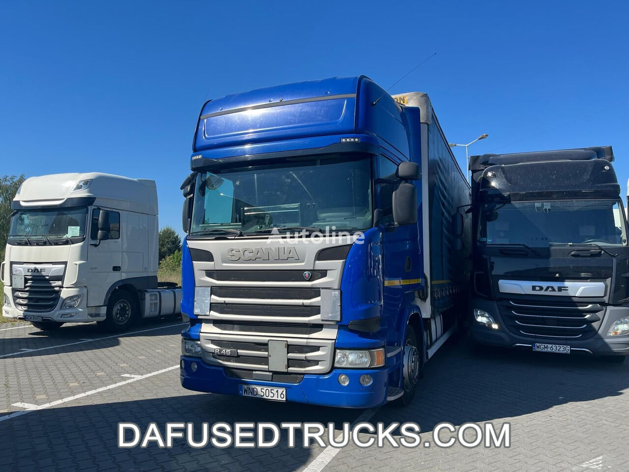 Scania R Serie curtainsider truck + curtain side trailer