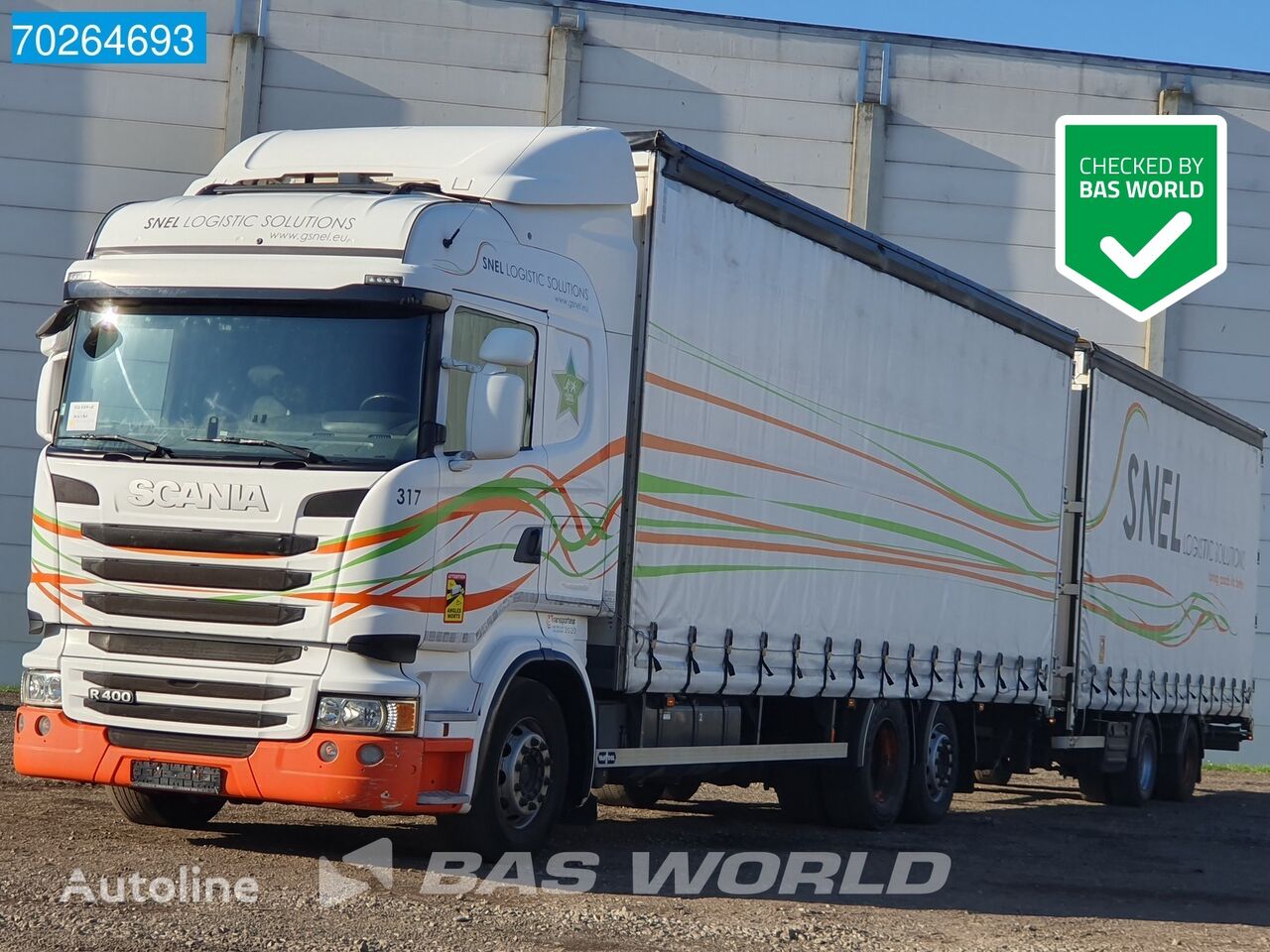 Scania R400 6X2 Combi 2x Tanks Lift+lenkasche EEV curtainsider truck