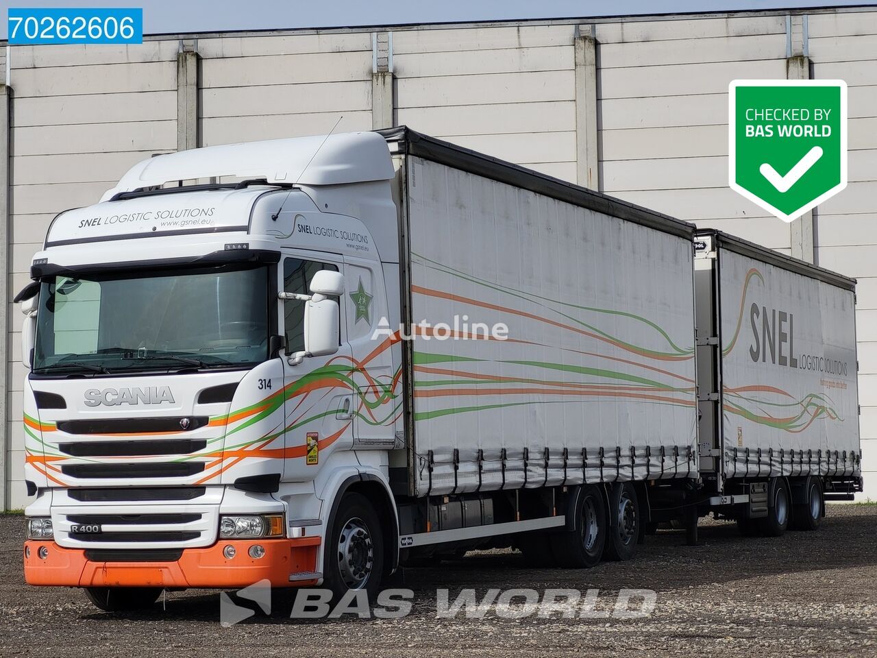 грузовик штора Scania R400 6X2 Combi Lift+steering axle 2x Tanks Euro 5