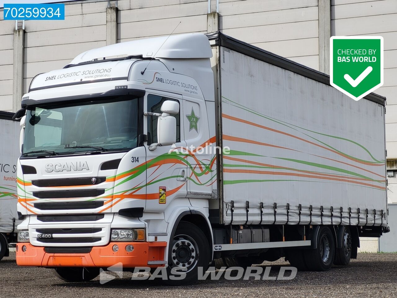 nákladne vozidlo s posuvnou plachtou Scania R400 6X2 EEV CR19H 2x Tanks