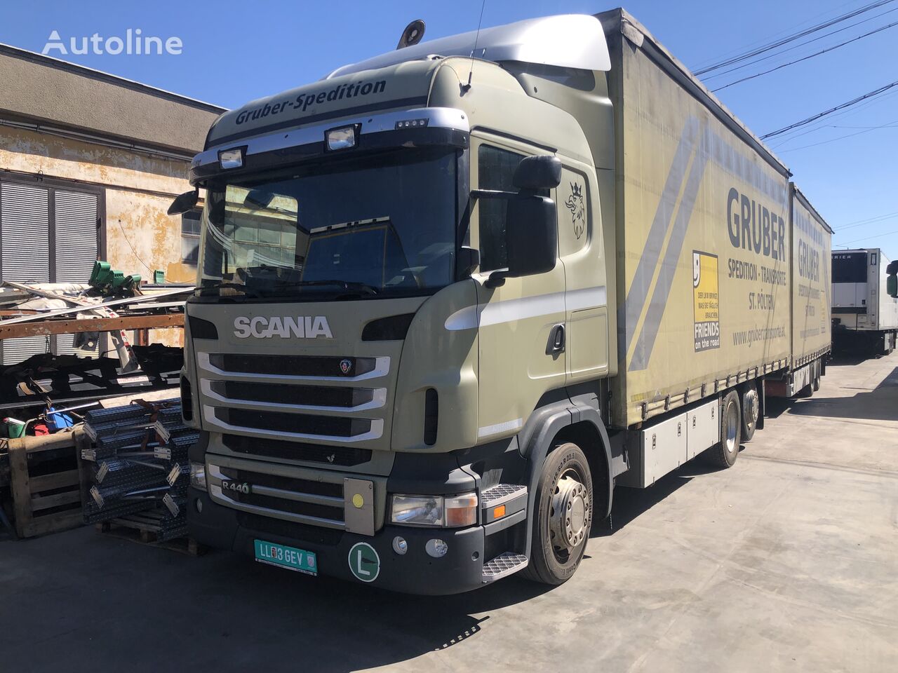 thùng kéo rèm cho xe tải Scania R440 + rơ moóc thùng kéo rèm