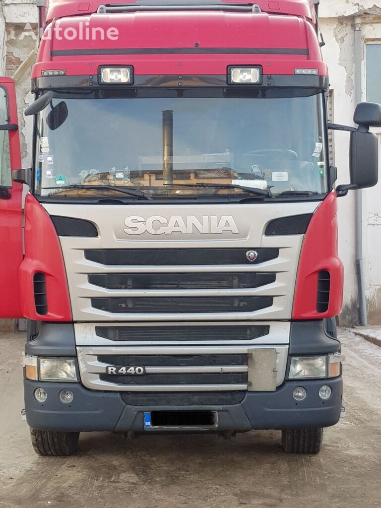 ciężarówka firanka Scania R440 + przyczepa firanka