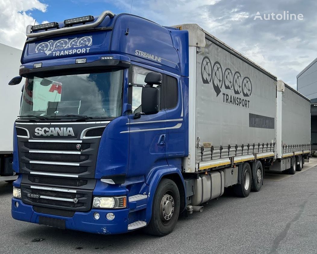 külgkardinaga veok Scania R520 retarder + kardinhaagis