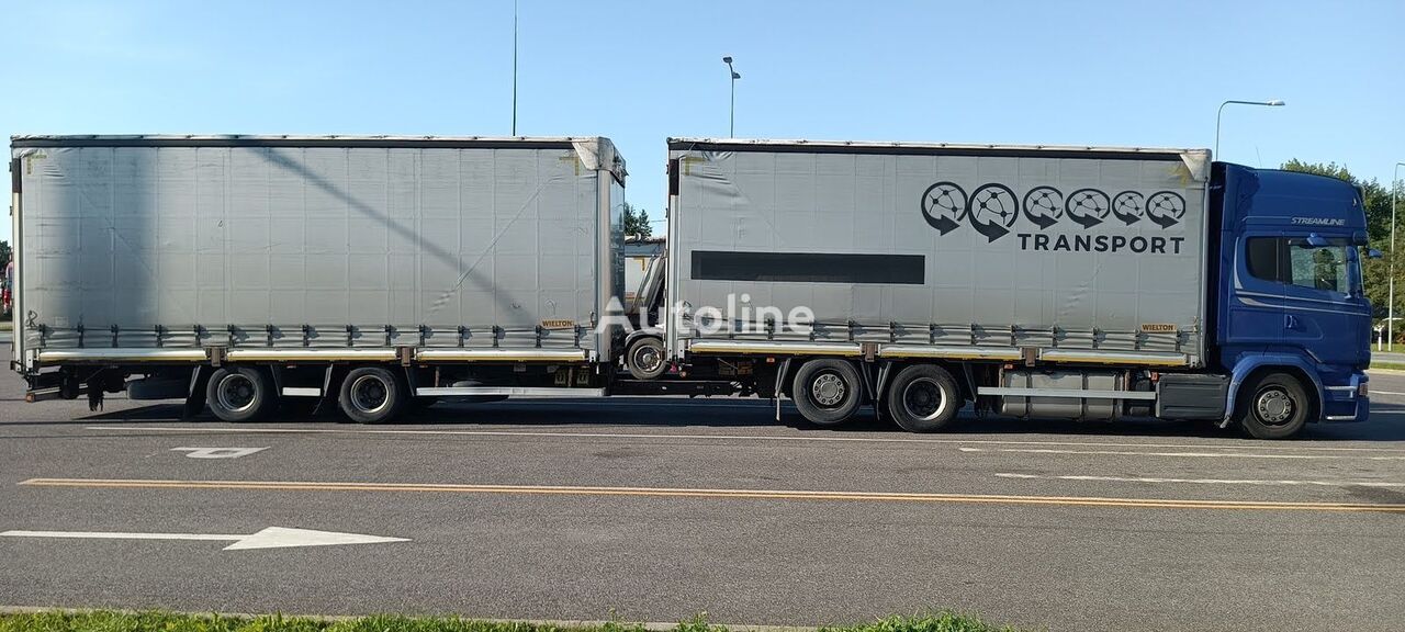 کامیون چادری Scania R520 retarder + پرده تریلر